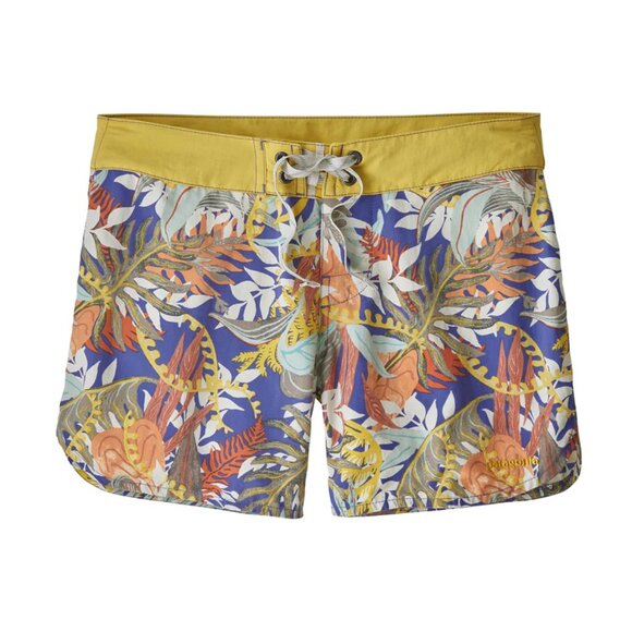 Patagonia Wavefarer Boardshorts Women’s 10 Jurassic Ferns 5” Inseam Swim - Picture 1 of 13